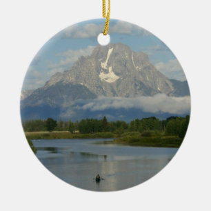 Kajakfahren im Grand Teton National Park Keramik Ornament
