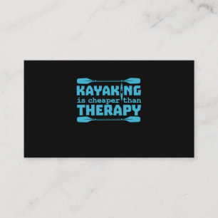 Kajakfahren ist billiger als Therapie Visitenkarte