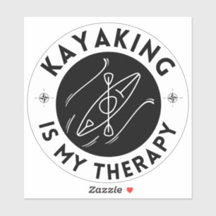 Kajakfahren ist meine Therapie Aufkleber