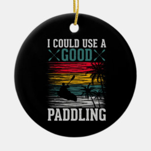 Kajakfahren könnte Paddeln benutzen Keramik Ornament