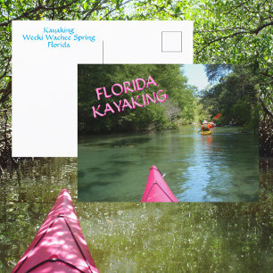 Kajakfahren Weeki Wachee Quelle Florida Abenteuer Postkarte