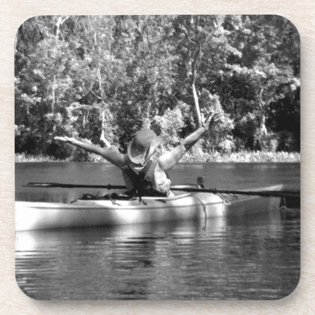 Kajakfrau Untersetzer (Vorderseite)