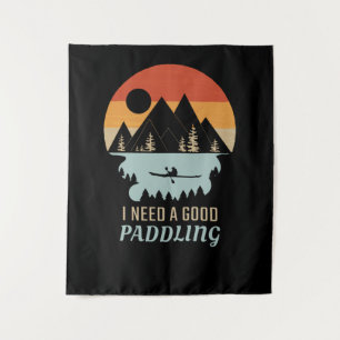 Kajakgebirge Retro Wandteppich
