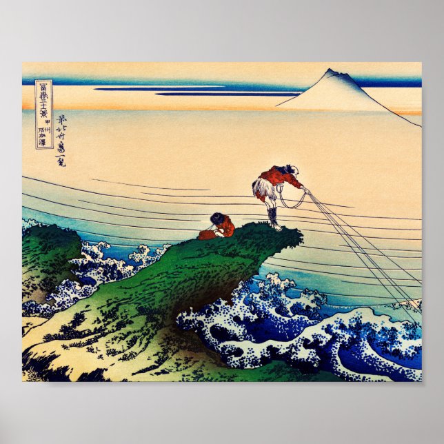 Kajikazawa in der Provinz Kai durch Katsushika Hok Poster (Vorne)
