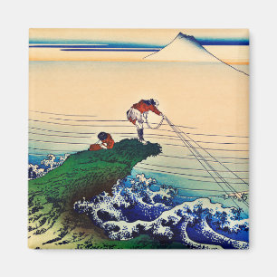 Kajikazawa in der Provinz Kai von Katsushika Hokus Magnet