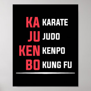 Kajukenbo Karate Judo Kenpo Kung Fu Poster