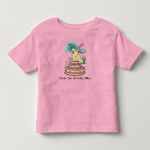 Kakadu am Geburtstagskuchen extravaganter Hut Kleinkind T-shirt