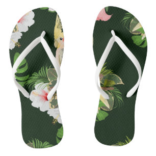 Kakadu im Regenwald Flip Flops