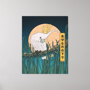 Kakadu japanisches Reiseplakat Leinwanddruck