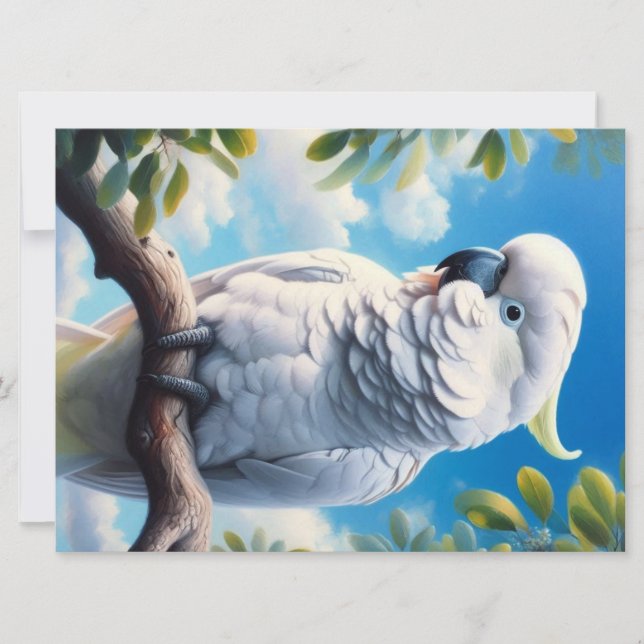 Kakadu-Kunst Feiertagskarte (Vorderseite)