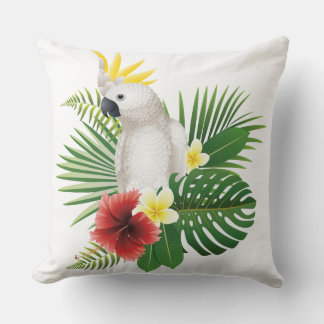 Kakadu mit Blume Kissen