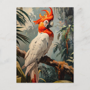Kakadu-Porträt Vintage Postkarte