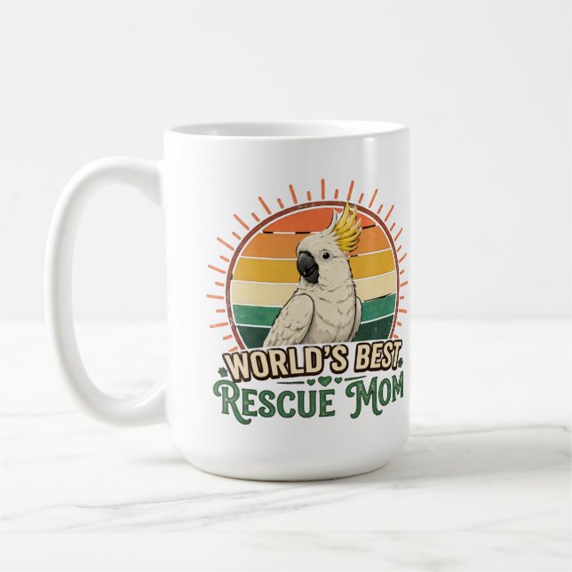Kakadu-Rettungsvogelmama Kaffeetasse (Links)