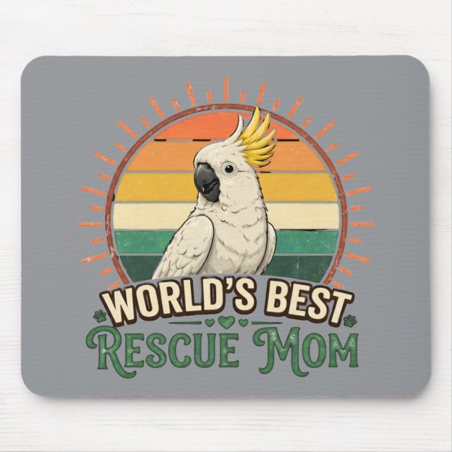 Kakadu-Rettungsvogelmama Mousepad (Vorne)