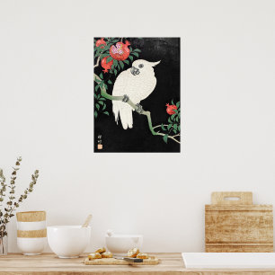 Kakadu und Granatapfel, berühmtes japanisches Gemä Poster