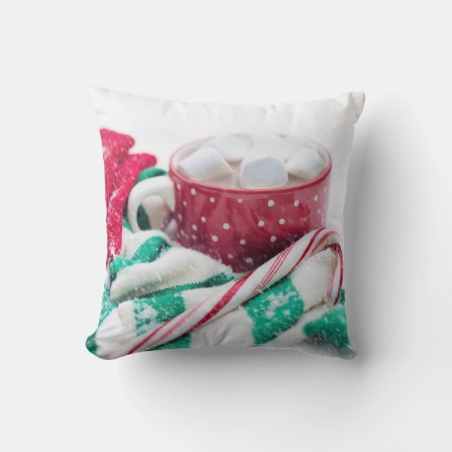 Kakao | Candy Cane | Scarf & Mitt Weihnachten Kissen (Vorderseite)