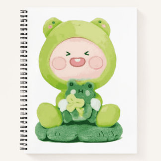 KaKao Friends - Green Vacation Frog Apeach Notizbuch