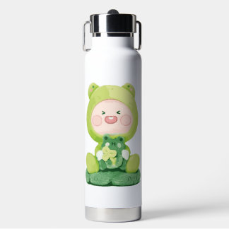 KaKao Friends - Green Vacation Frog Apeach Trinkflasche