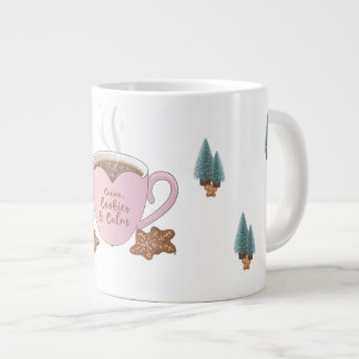 Kakao, Kekse & Ruhe – Pastel-Weihnachts-T-Shirt Jumbo-Tasse