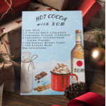 Kakao mit Rum-Schokolade-Rezept Postkarte<br><div class="desc">Dieses Design kann in dem Bereich personalisiert werden, der durch das Ändern des Fotos und/oder Textes zur Verfügung gestellt wird. Sie können auch angepasst werden, indem Sie auf Vorlage personalisieren klicken und dann auf die Schaltfläche klicken, um weitere Optionen anzupassen, um die Hintergrundfarbe zu löschen oder zu ändern, Text hinzuzufügen,...</div>