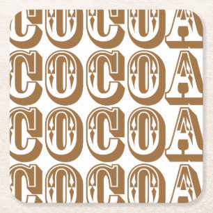 Kakao Rechteckiger Pappuntersetzer