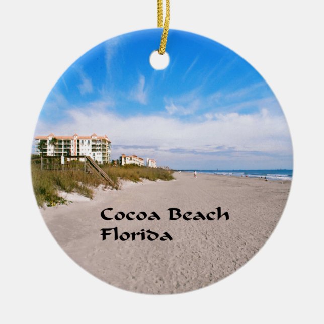Kakao Strand Florida Keramikornament (Vorne)