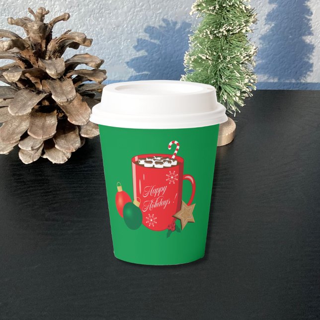 Kakao-Tasse Grüner Holiday Paper Cup Pappbecher (Von Creator hochgeladen)