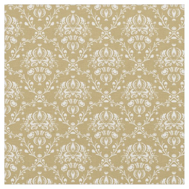 Kakao und Creme Damask Stoff (Nahaufnahme)
