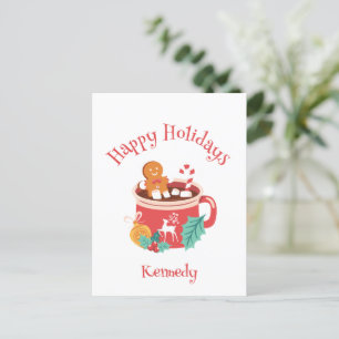 Kakao und Lebkuchen Postkarte