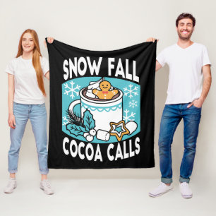Kakao und Wintergarten - Schneefall-Kakaoanrufe Fleecedecke
