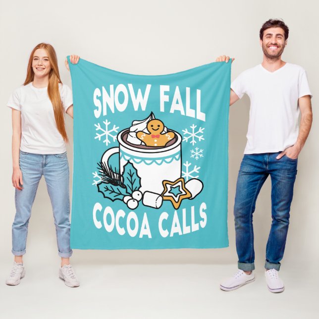 Kakao und Wintergarten - Schneefall-Kakaoanrufe Fleecedecke (Beispiel)