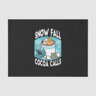 Kakao und Wintergarten - Schneefall-Kakaoanrufe Seidenpapier