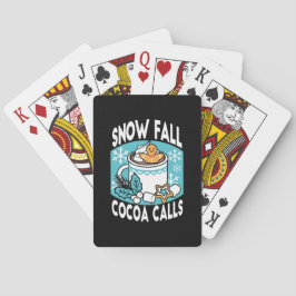 Kakao und Wintergarten - Schneefall-Kakaoanrufe Spielkarten