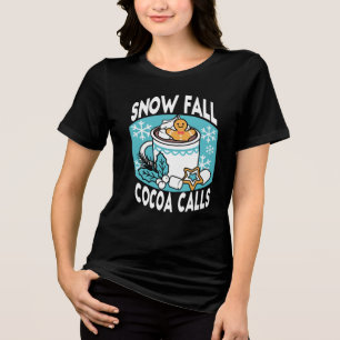 Kakao und Wintergarten - Schneefall-Kakaoanrufe Tri-Blend Shirt