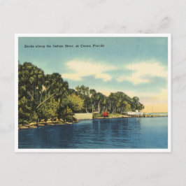 Kakao, Vintager Fluss Florida Postkarte