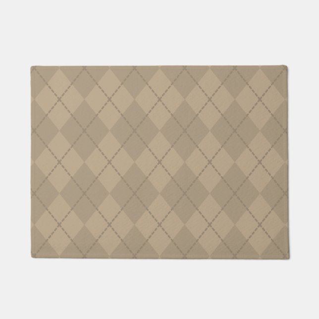 Kakaobraune Argyle-Fußmatte Fußmatte (Vorderseite)