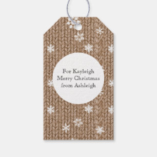Kakaocreme-Schneeschneeflocken-Weihnachten Geschenkanhänger