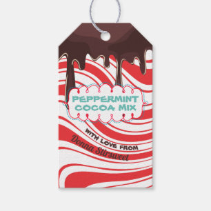 Kakaomix in einem Glas-Geschenk-Tag Anweisungen Pe Geschenkanhänger