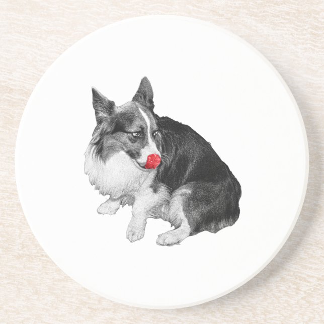 Kakaopause, rosa Zunge Getränkeuntersetzer (Vorne)