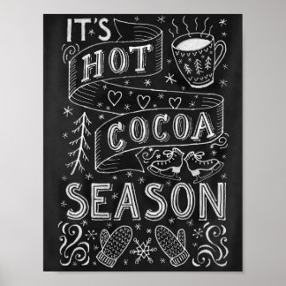 Kakaosaison Kreidehandschrift Zitat Poster
