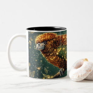 Kakapo-Cartoon-Stil lebendig süß farbenfroh Zweifarbige Tasse