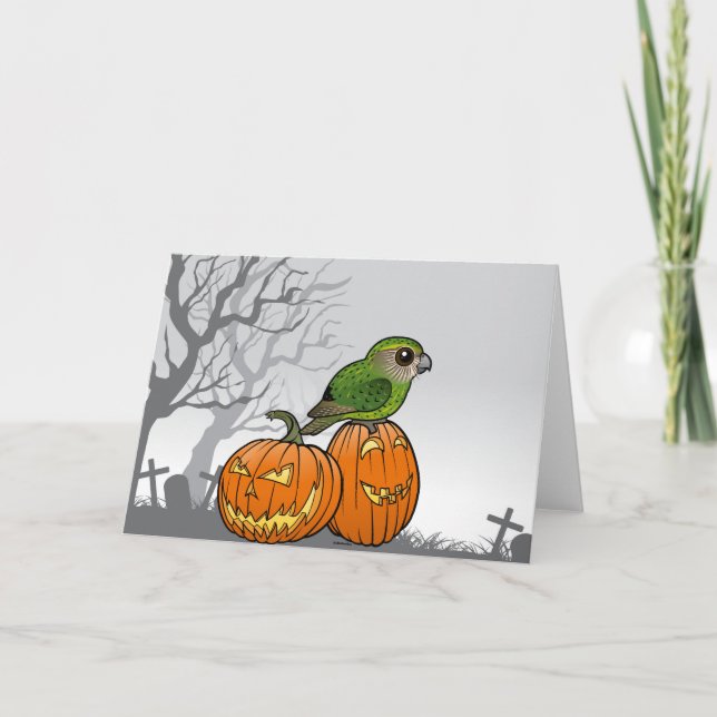 Kakapo Halloween Karte (Vorderseite)