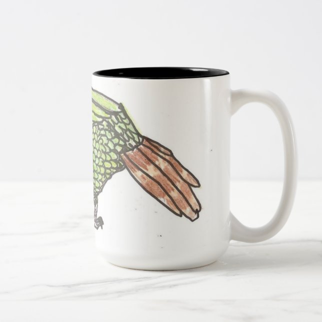 Kakapo-Tasse Zweifarbige Tasse (Rechts)