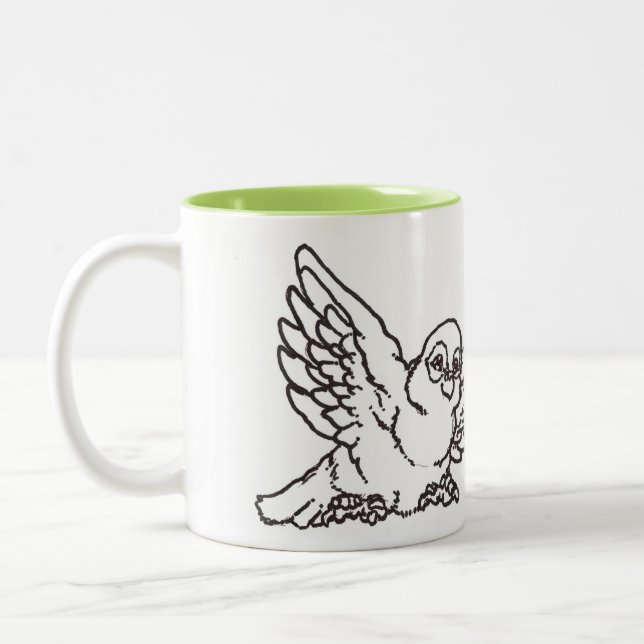 Kakapo tasses - oiseau natif Nz (Gauche)