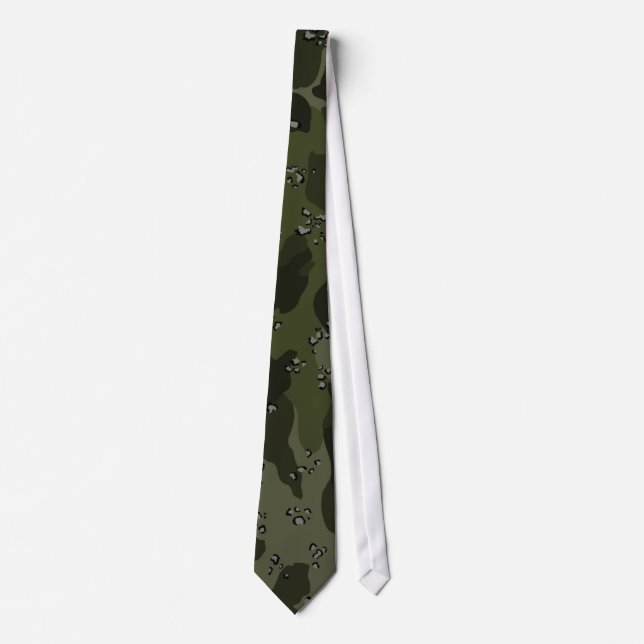 Kakifarbige grüne Camouflage-Krawatte Krawatte (Vorderseite)