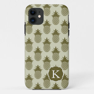 Kakifarbiges Ananas-Muster   addieren Ihre iPhone 11 Hülle