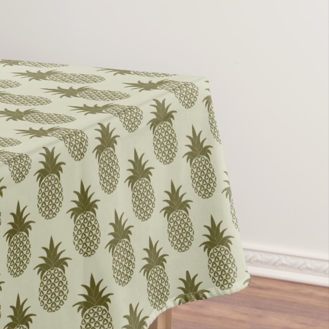 Kakifarbiges Ananas-Muster Tischdecke (Beispiel)