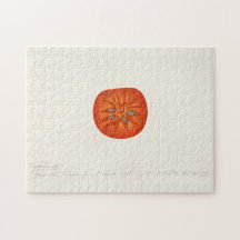 Kakifrucht (Diospyros) Aquarellmalerei
