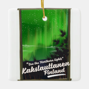 Kakslauttanen Finland-Reiseplakat Keramikornament