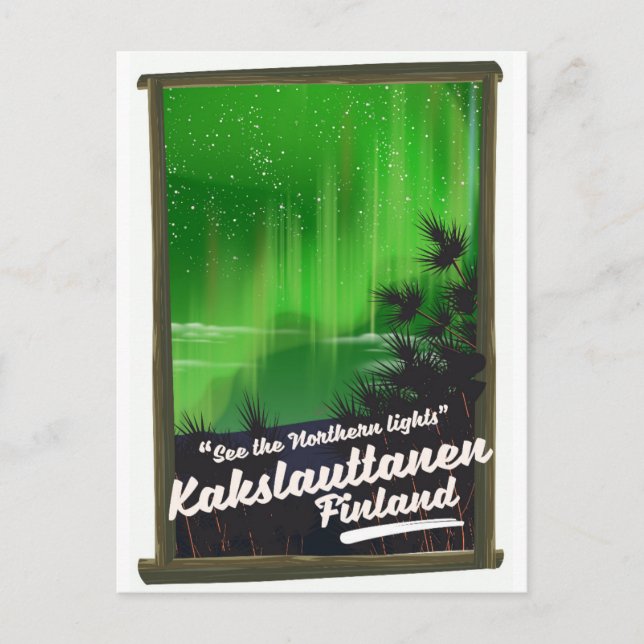 Kakslauttanen Finland-Reiseplakat Postkarte (Vorderseite)